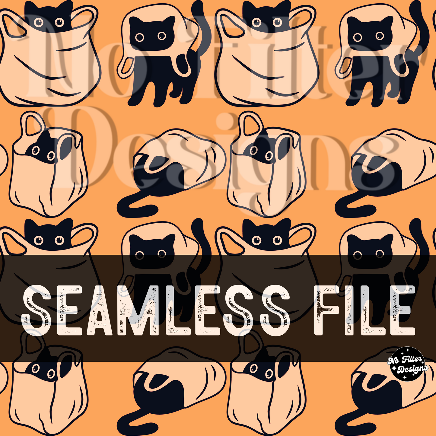 Bagged Cat Seamless