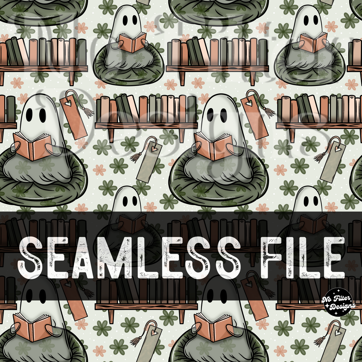 Bookish Ghost Seamless