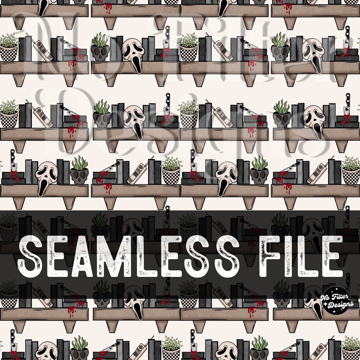 Horror Shelf Seamless