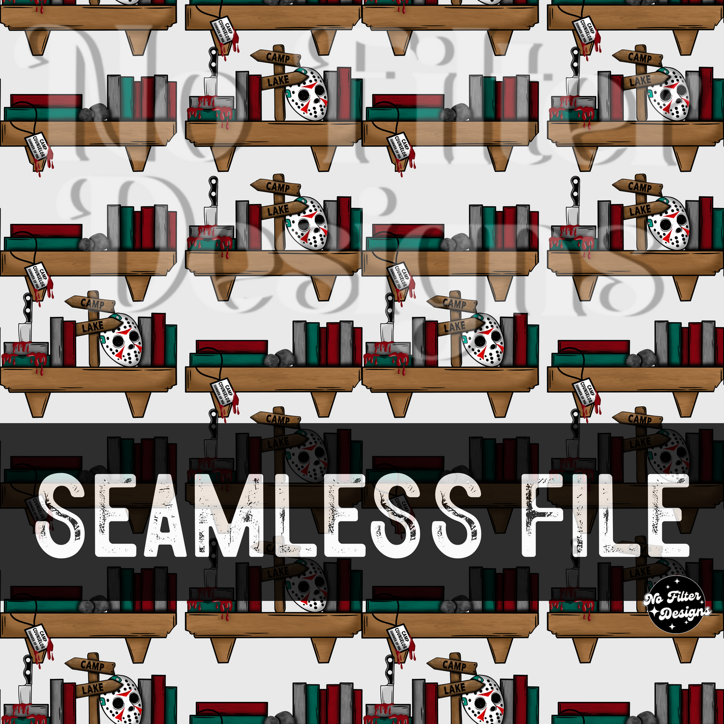 Horror Shelf Seamless