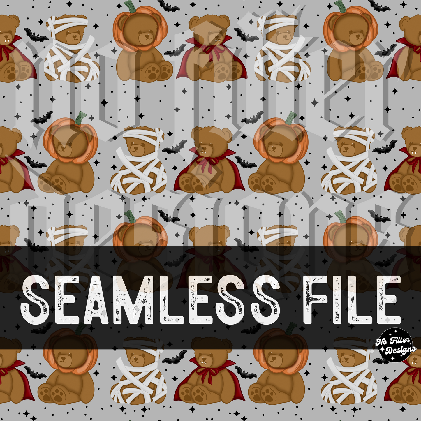 Beary Spooky Seamless