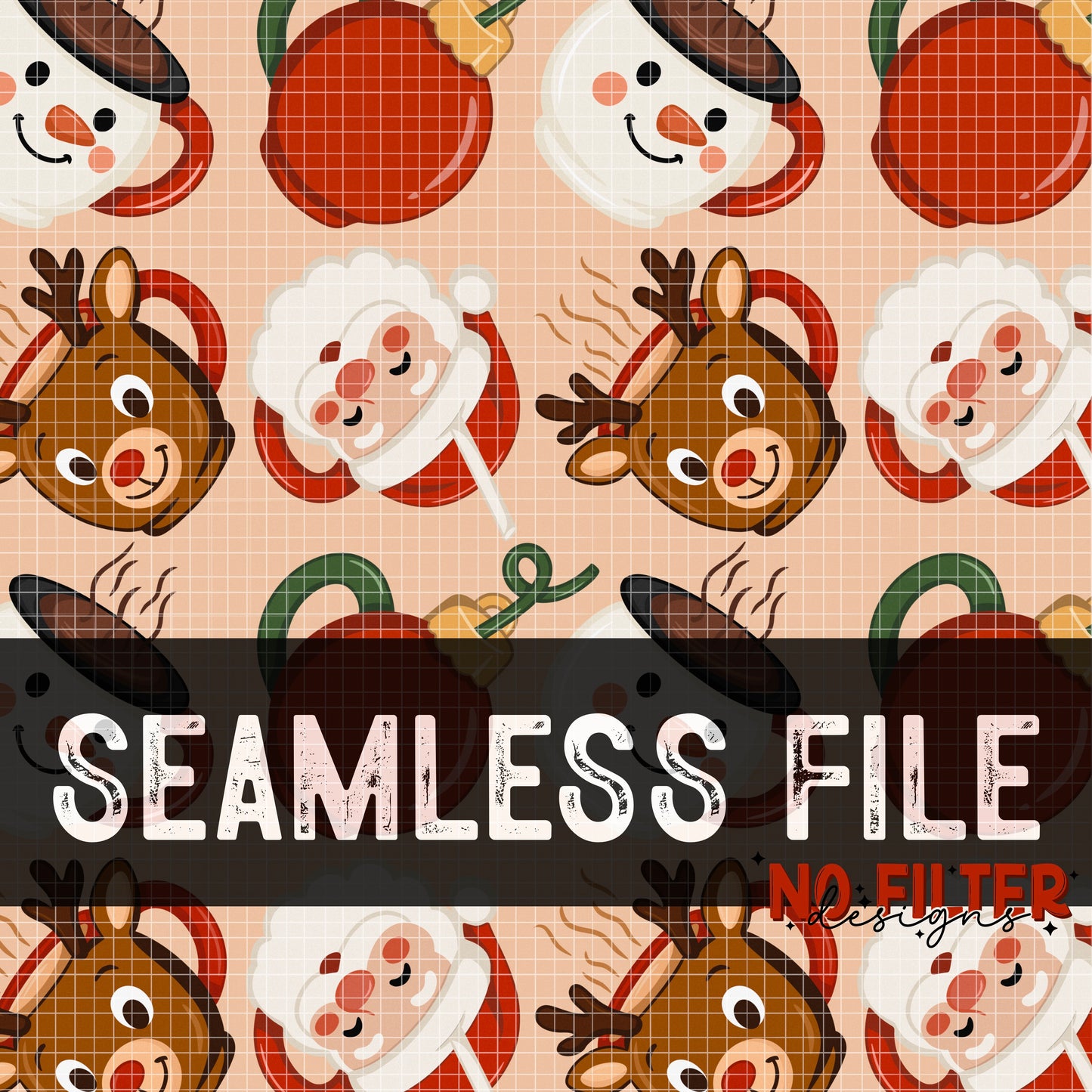 Christmas mug seamless
