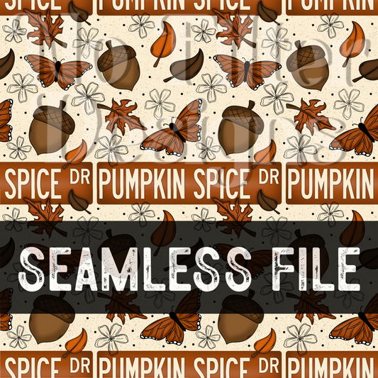 Pumpkin spice drive seamless