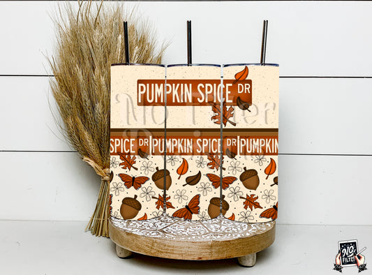 Pumpkin spice tumbler wrap