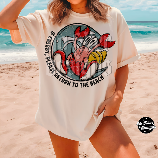 Return to beach if crabby