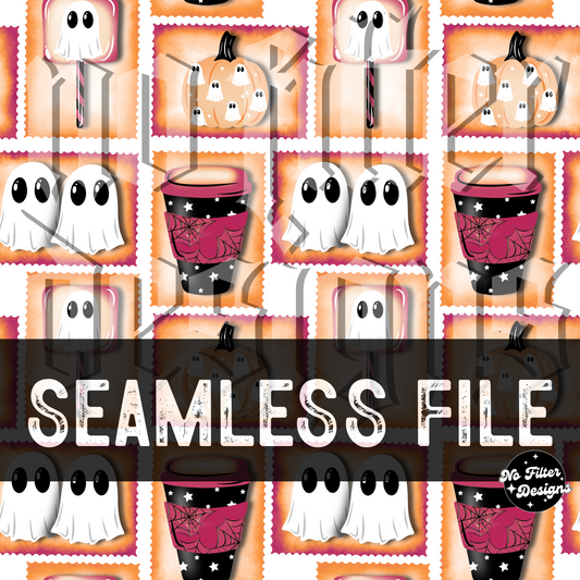 Bright Halloween stamps seamless