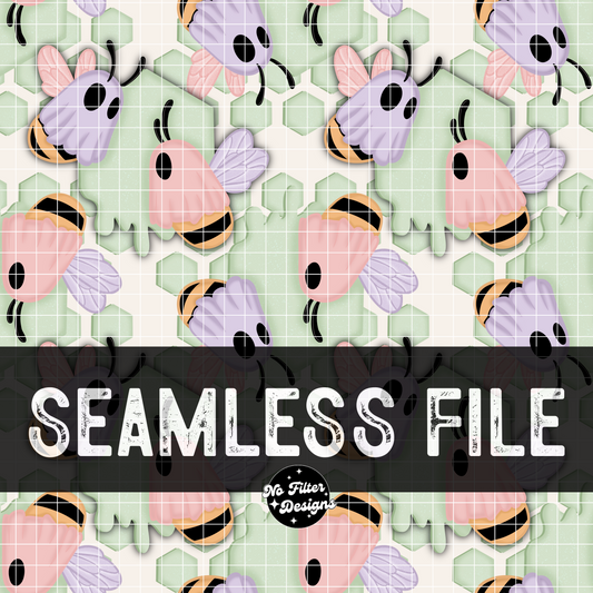 Pastel Bee Seamless