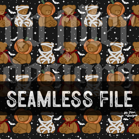 Beary Spooky Seamless