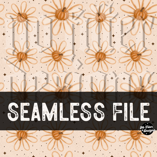Pumpkin flower seamless