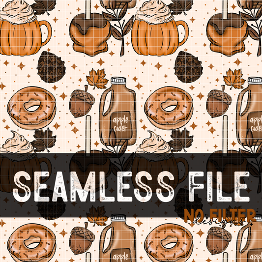 Fall collage seamless
