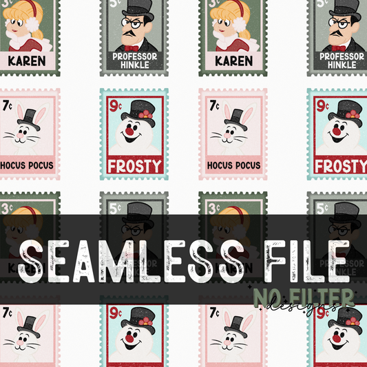 Christmas movie Stamp seamless