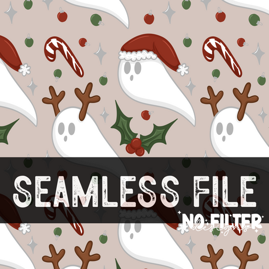 Christmas Ghost Seamless